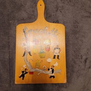 Vintage 1960 Nevco Wooden Cutting Board.